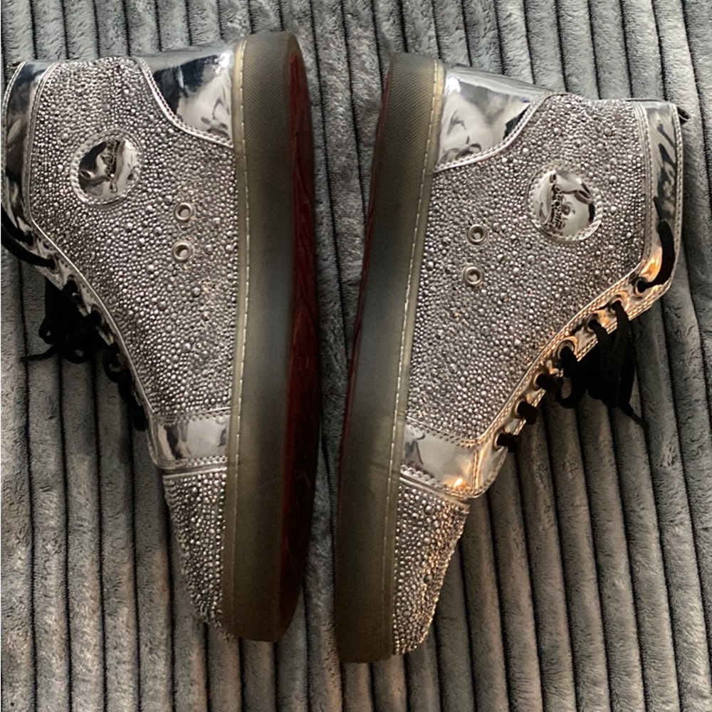 Christian Louboutin Louis Strass men’s high top luxury sneakers - Picture 3 of 5